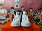 Nike Wrestling Sneakers White Gray Orange