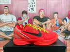 Nike Zoom Basketball Sneakers Red with Neon Laces