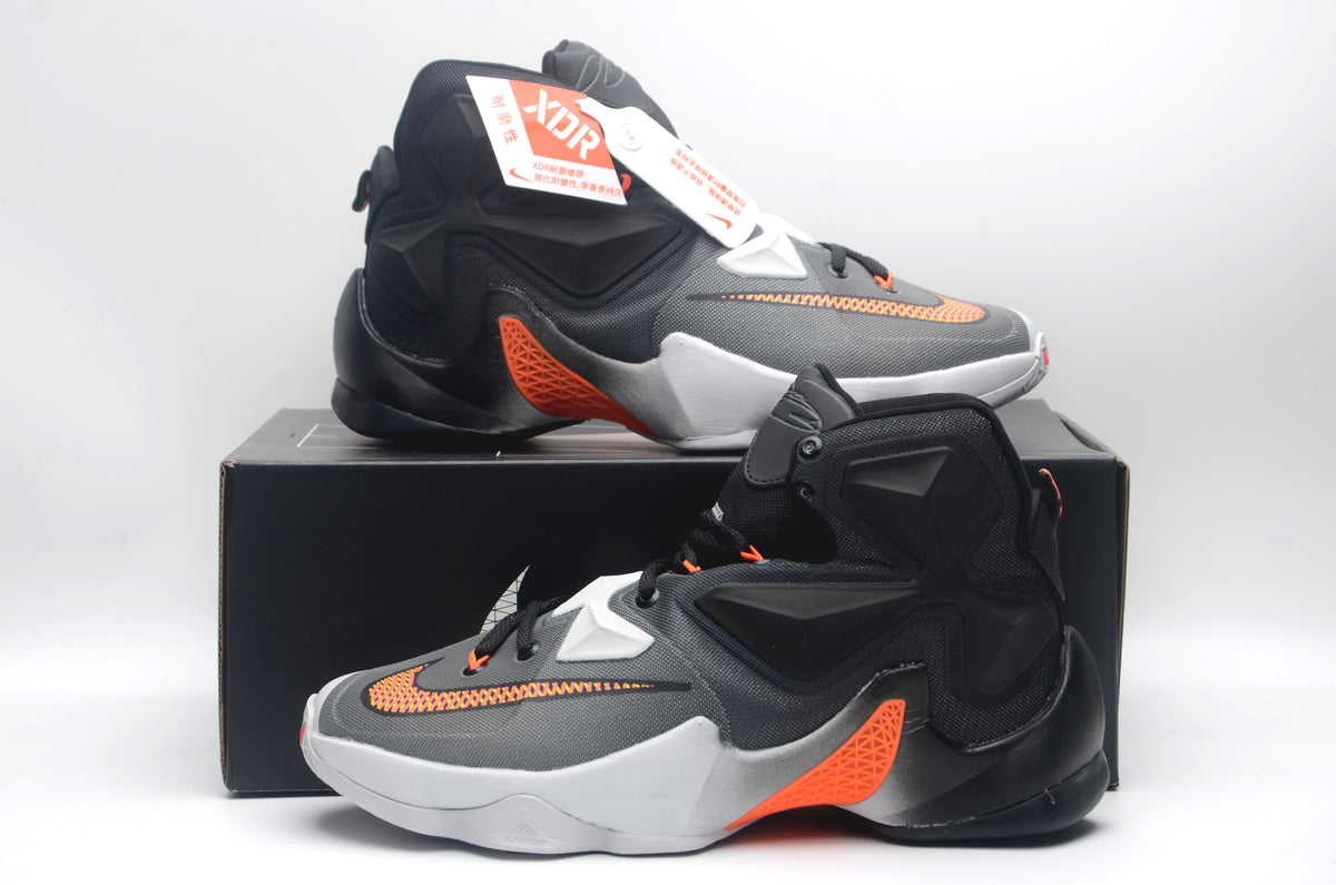 Nike High-Top Basketball Shoes Black White Orange EU 40-46