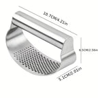 Stainless Steel Garlic Press Ring Manual Garlic Crusher and Mincer Kitchen Tool for Home Cooking