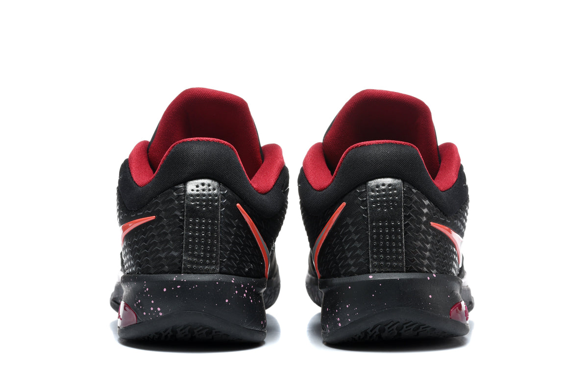 Nike Basketball Shoes Black and Red Low-Top Sneakers