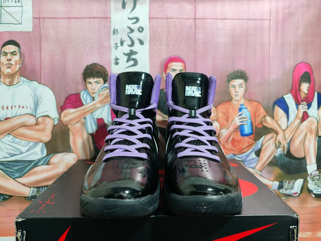 Nike Zoom Kobe 5 Basketball Shoes Black White Purple