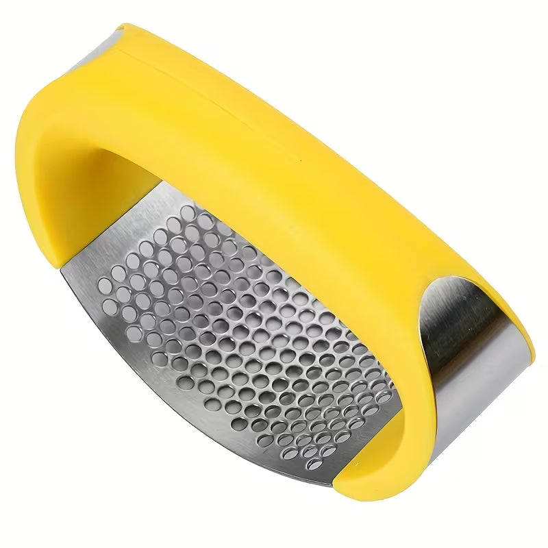 Stainless Steel Garlic Press Ring Manual Garlic Crusher and Mincer Kitchen Tool for Home Cooking
