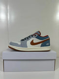 Jordan Air Jordan 1 Low Sneakers Blue Gray and Brown FZ5045-019