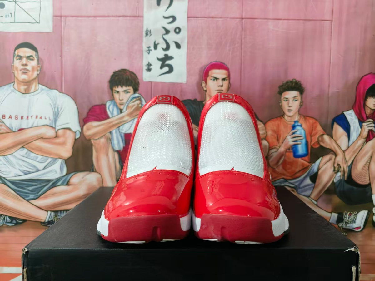 Jordan White Red High-Top Basketball Sneakers