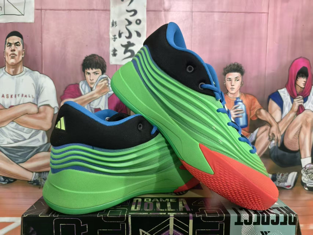 Adidas Basketball Sneakers Green Blue Red