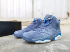 Jordan 6 Black Obsidian Blue Sneakers 384664-400