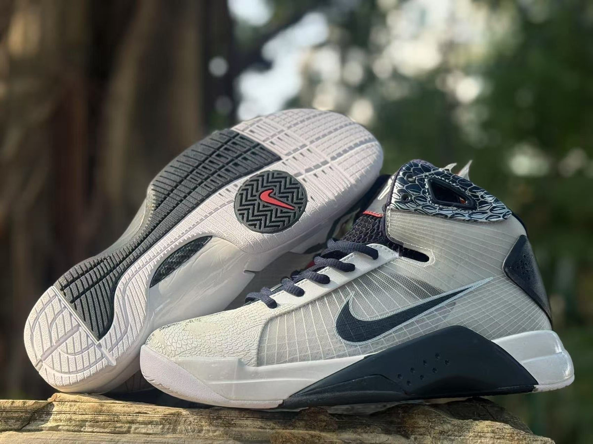 Nike HD2008 High-Top Basketball Sneakers Gray Black