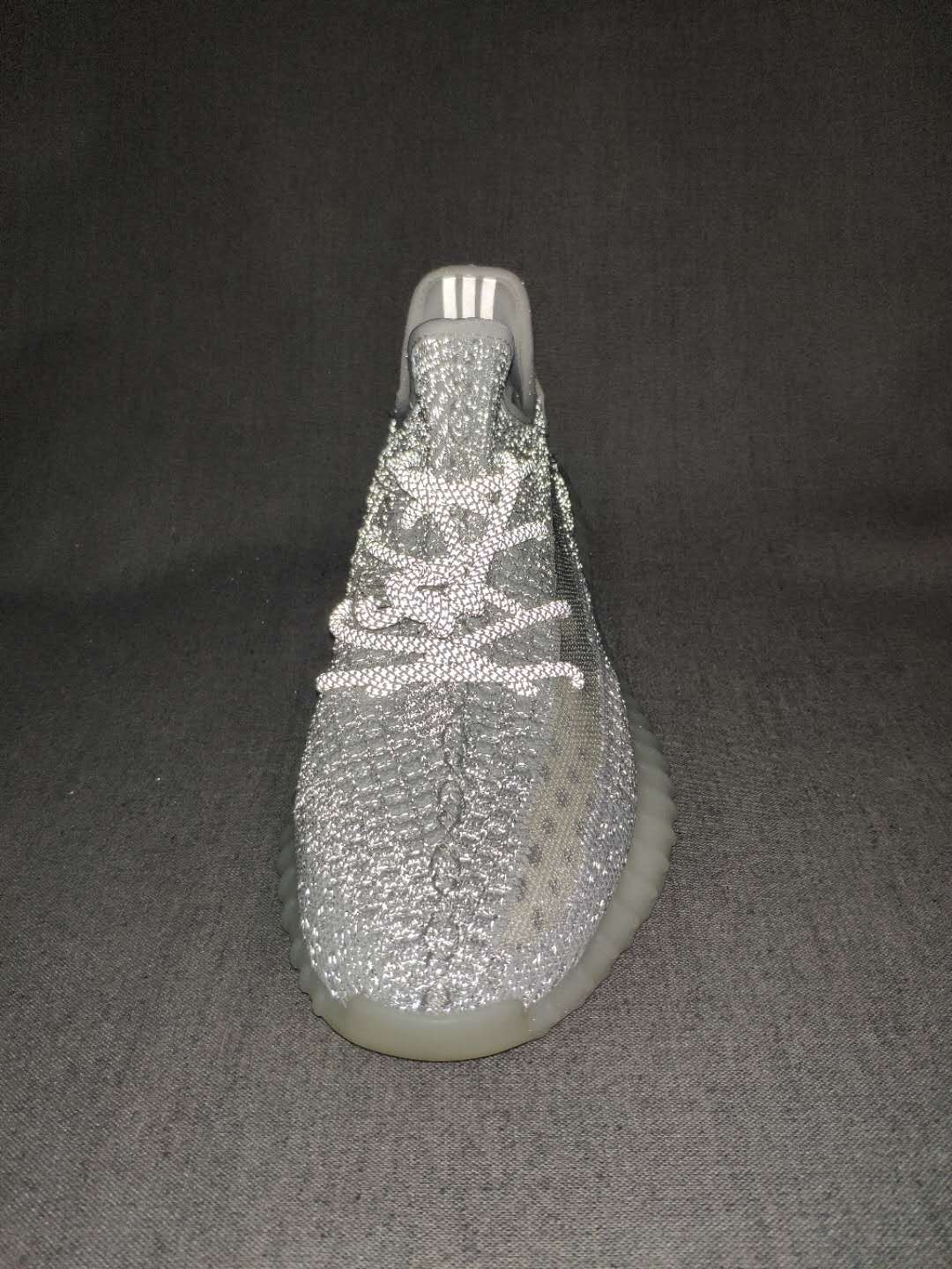 Yeezy 350 V2 Silver Gray Knit Sneakers