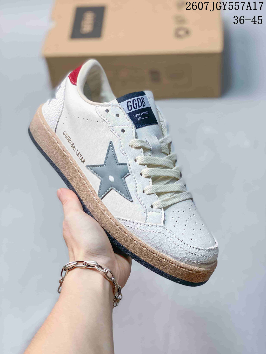 Golden Goose Ball Star Leather Low-Top Sneakers