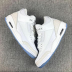 Jordan 3 White Cat Sneakers with Icy Blue Outsole