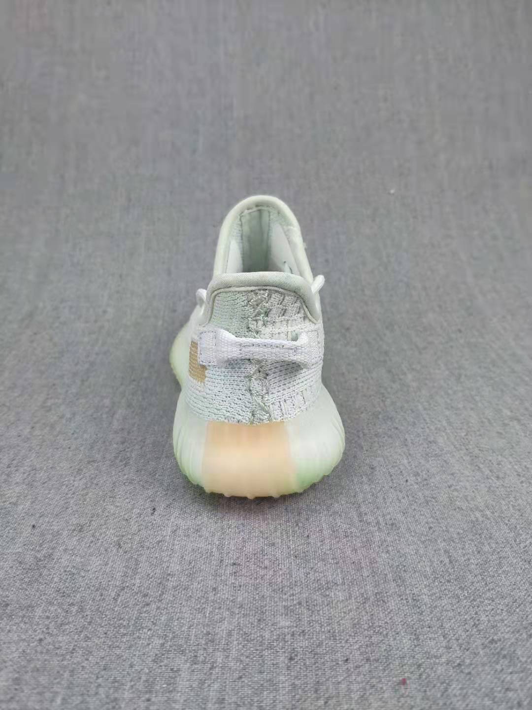 Yeezy 350 V2 Kids Sneakers Pale Gray with Tan Stripe
