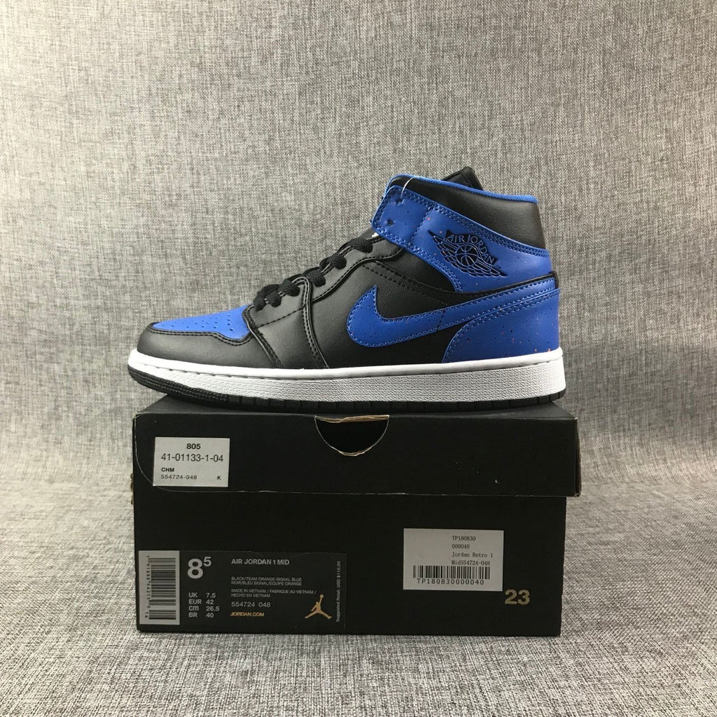 Jordan Air Jordan 1 Mid Black Game Royal Sneakers