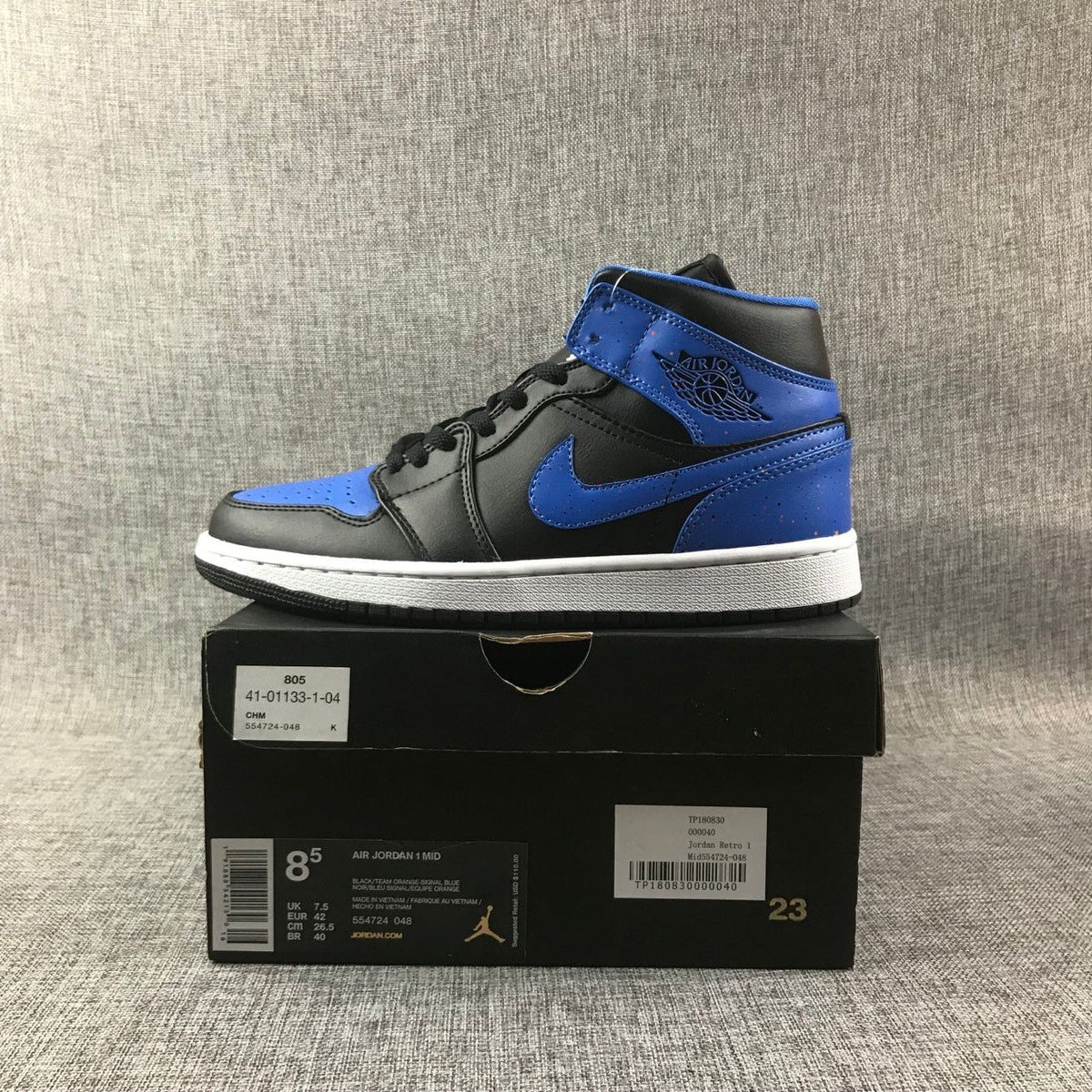 Jordan Air Jordan 1 Mid Black Game Royal Sneakers