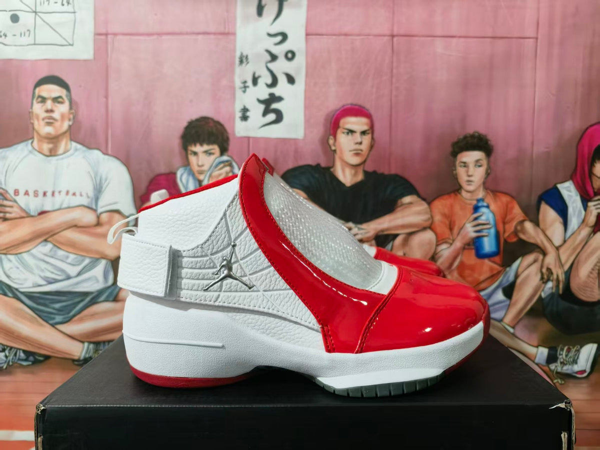 Jordan White Red High-Top Basketball Sneakers