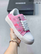 NUMERIS Pink and White Low-Top Platform Sneakers 711085UYQ