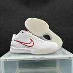 Nike White and Red Basketball Sneakers