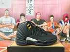 Jordan Air Jordan 12 Black and White Gold-Accent Sneakers