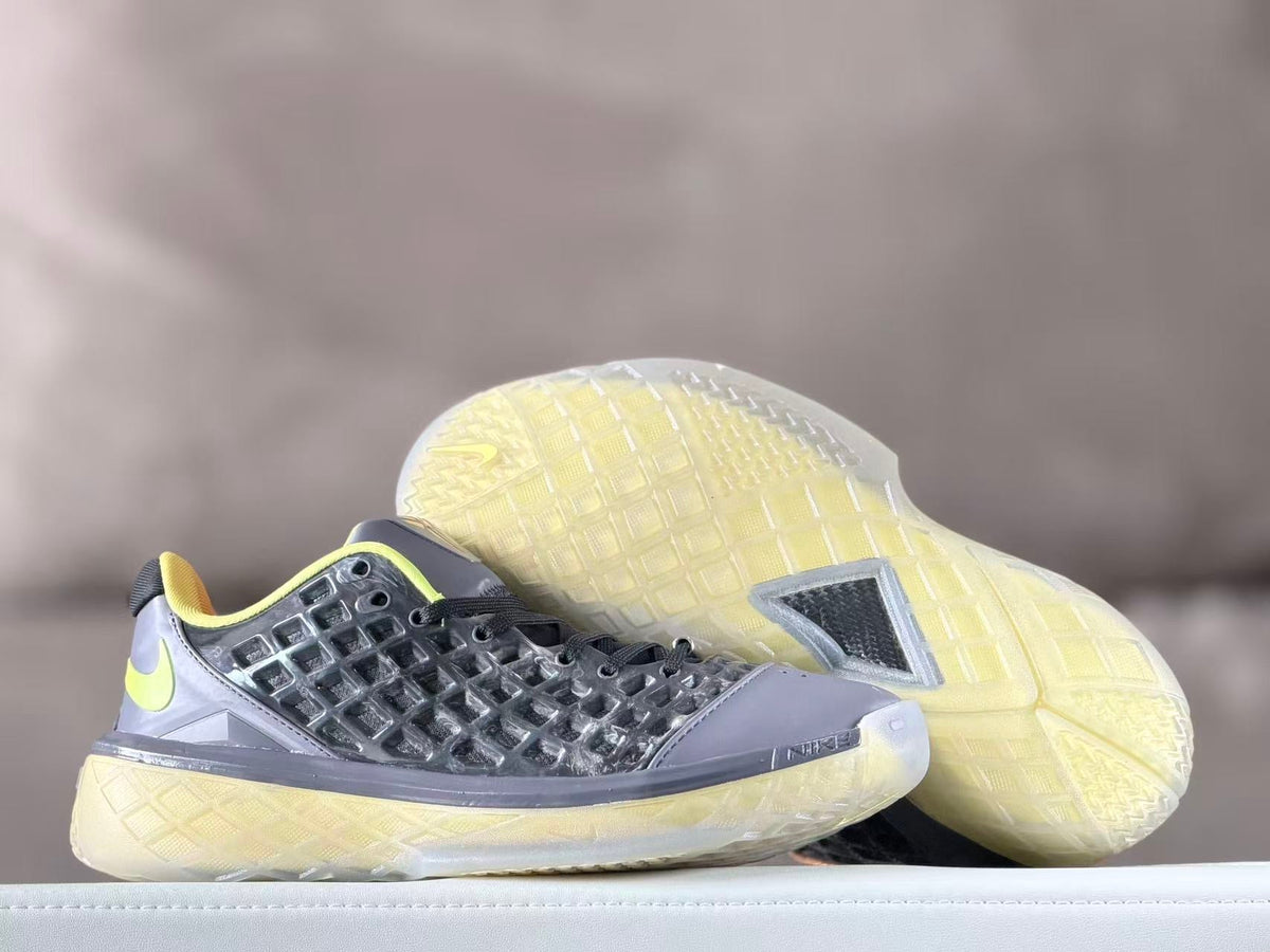 Nike Kobe 3 EYBL Basketball Shoes in Grey and Volt