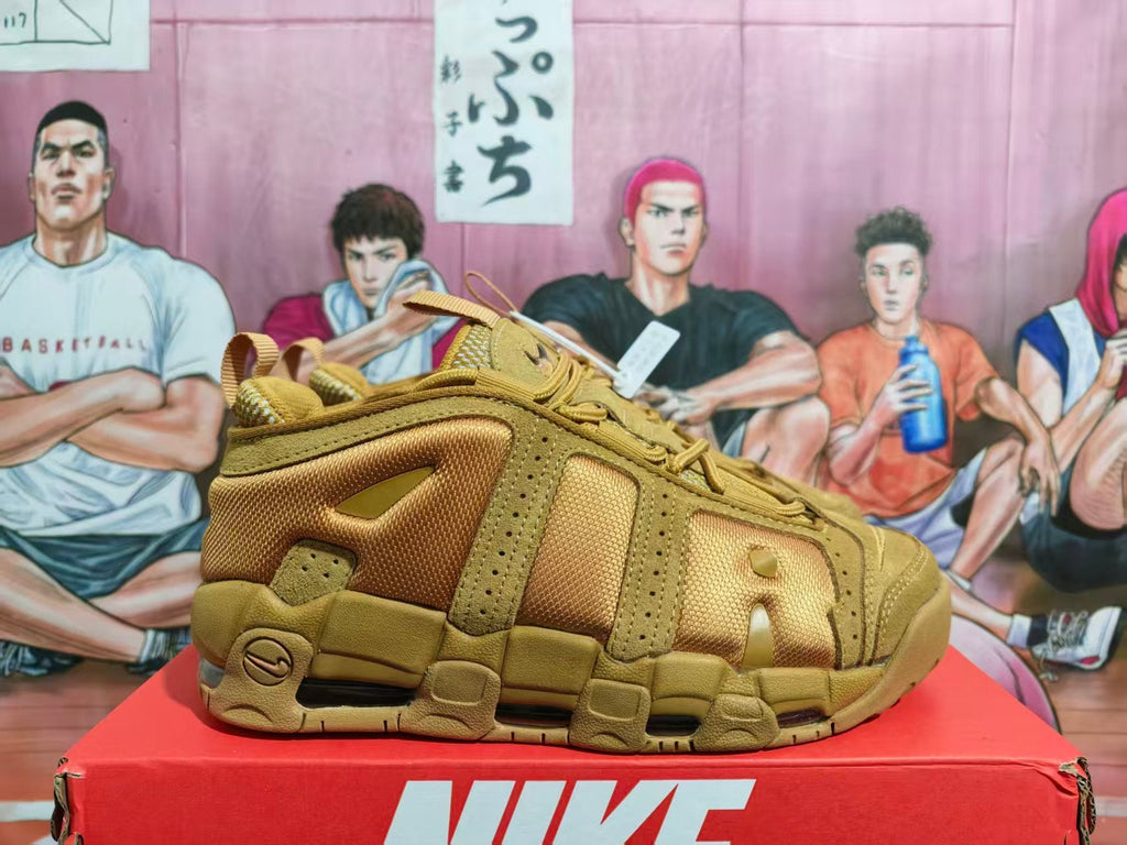 Nike Air More Uptempo Wheat Basketball Sneakers