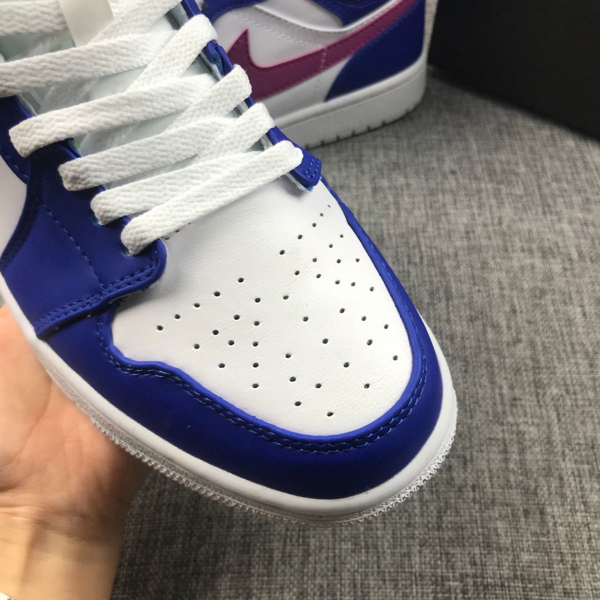Jordan Air 1 Mid Blue Pink Sneakers 554724-451