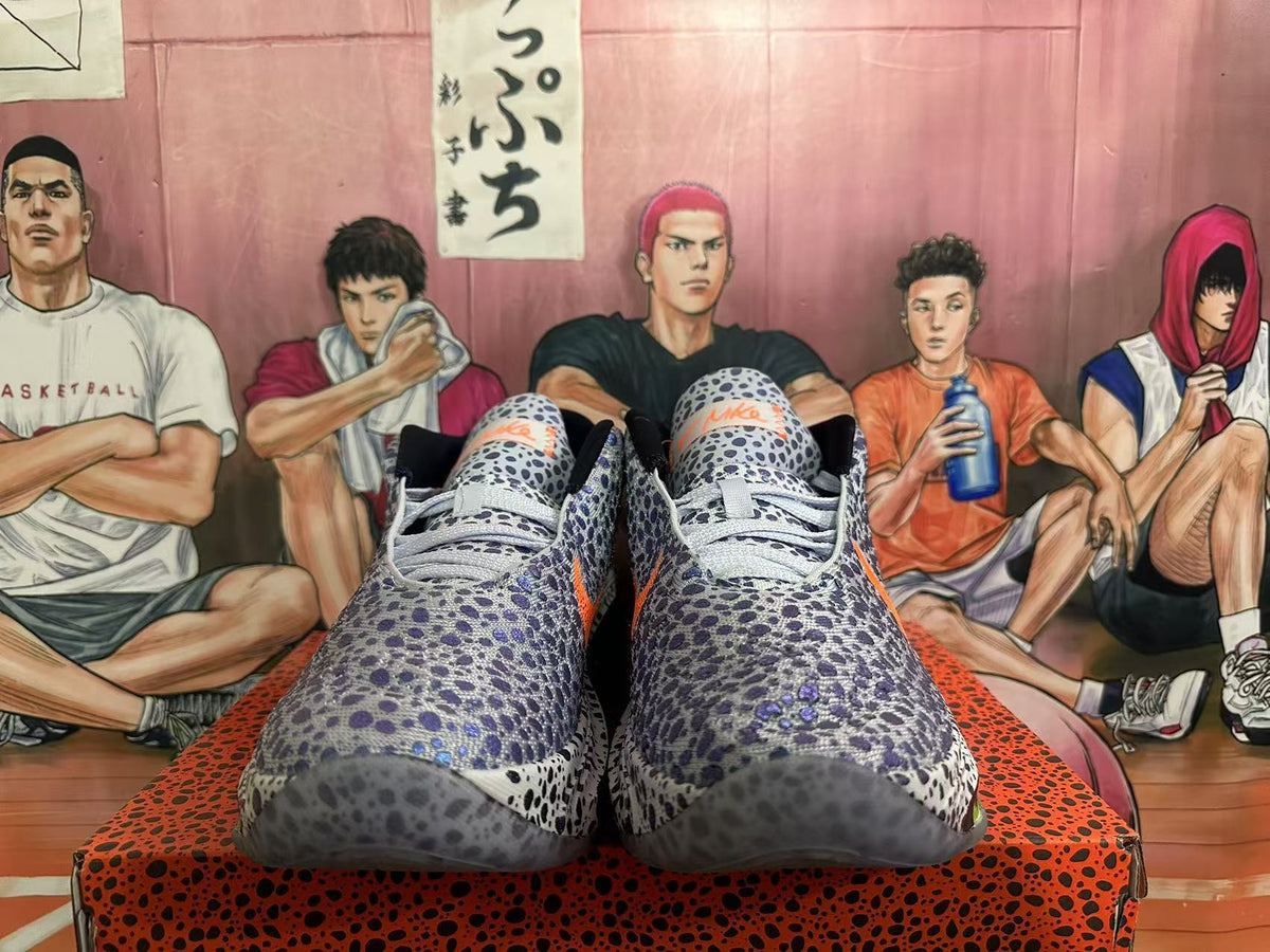Nike Basketball Shoes, Gray and Orange Speckled Design
