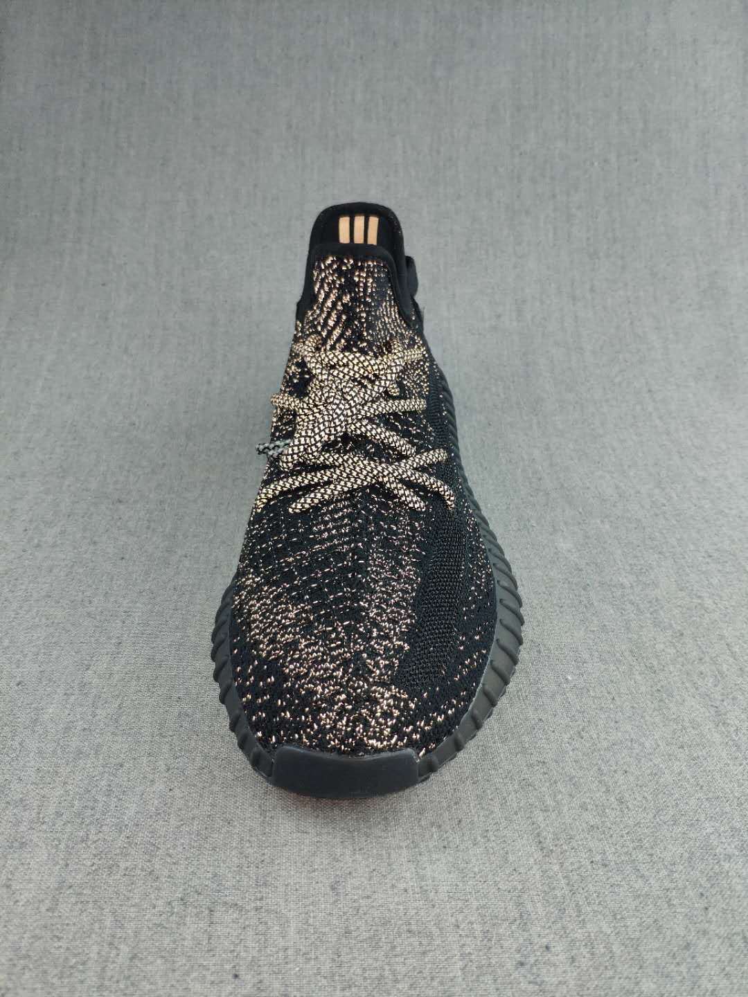Yeezy 350 V2 Black Reflective-Style Sneakers