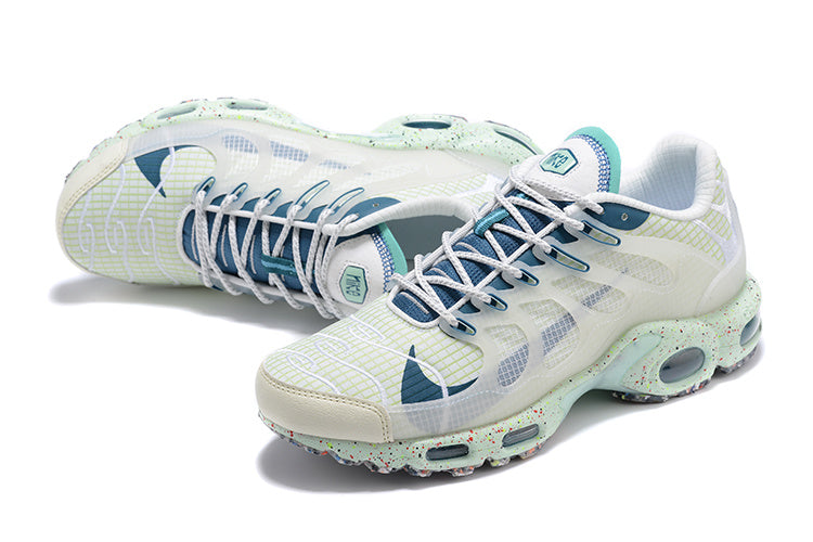 Nike Air Max Tn White and Teal Sneakers