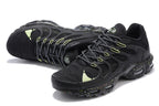 Nike Air Max Plus Black Sneakers with Lime Accents