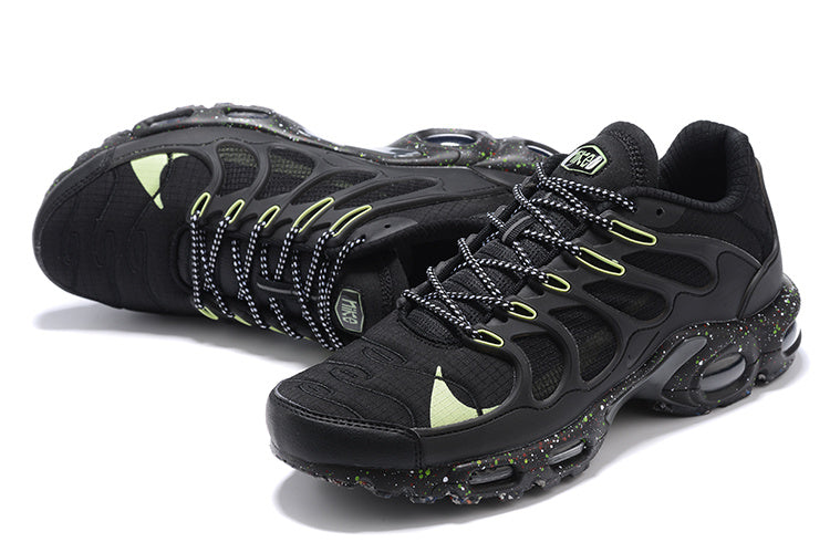 Nike Air Max Plus Black Sneakers with Lime Accents