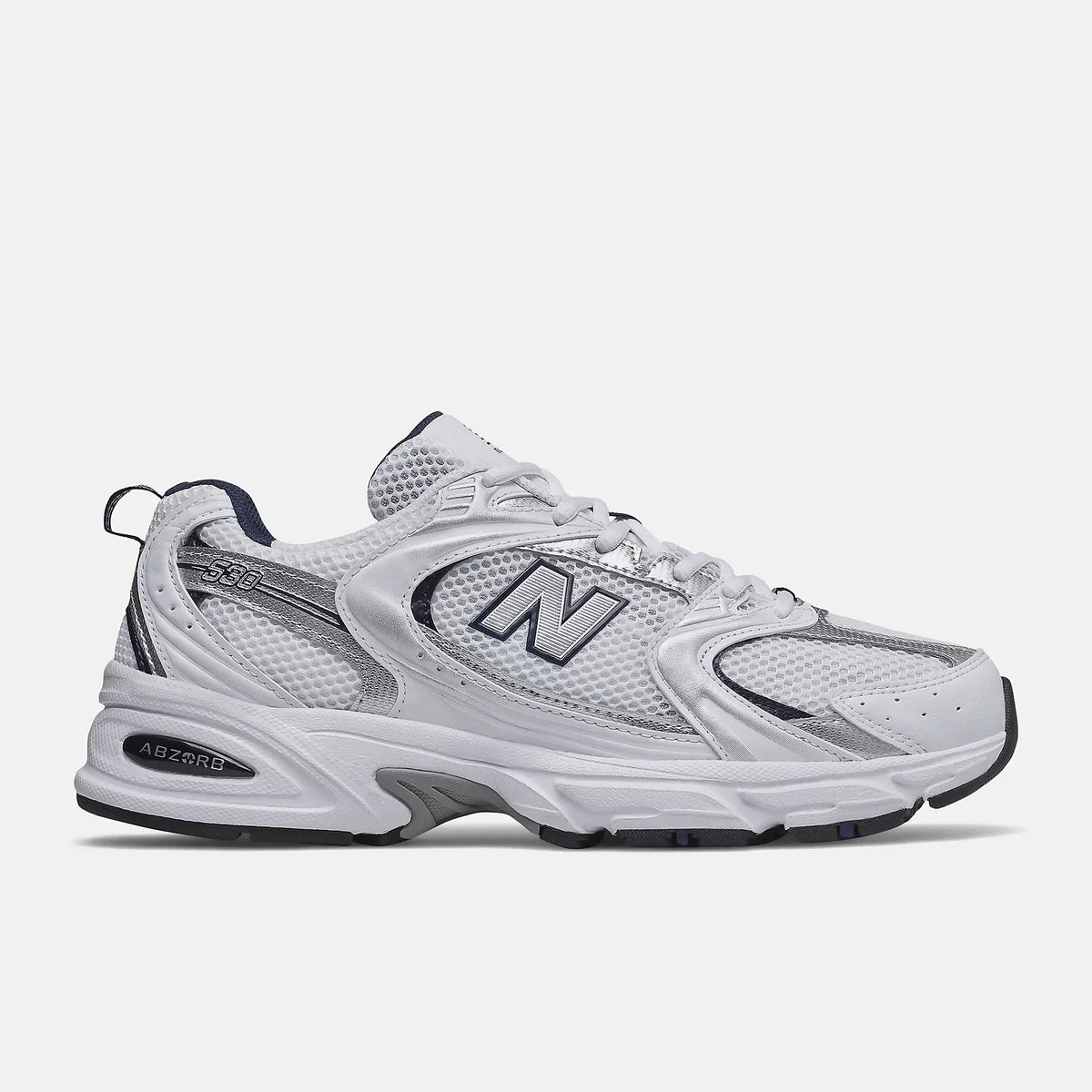 New Balance 530 White Silver Navy